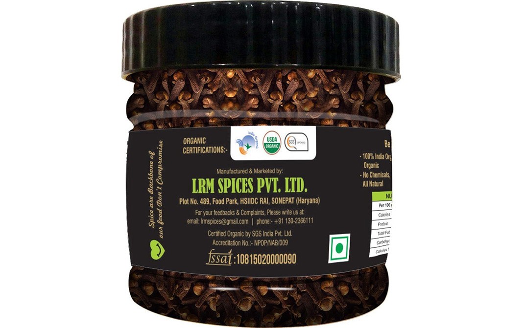 Organic LRM Clove    Glass Jar  50 grams